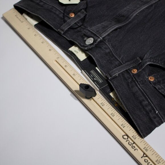 NWT $128 Levi's Premium 501 '90s Black Denim Studded Western Jeans Women 29x30 - Picture 16 of 16